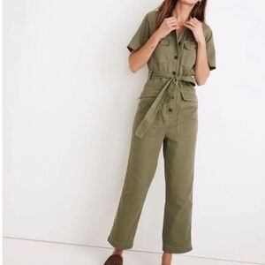 NWT madewell Olive Green Utility Jumpsuit